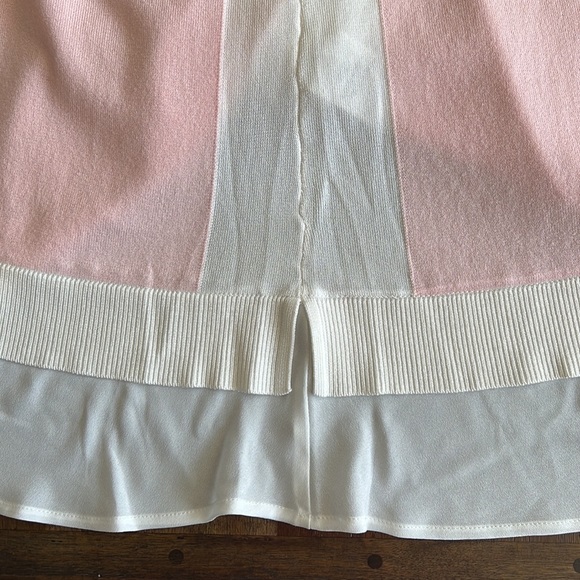 Tommy Hilfiger Woman's Layered Look Sweater, Size L, pink & white, tunic - Picture 9 of 12